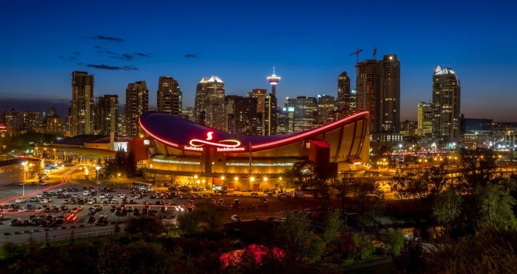 Calgary Flames Skyline - One of the Seven Canadian NHL Teams